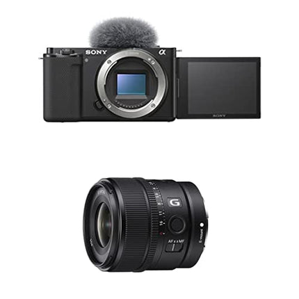 Sony Alpha ZV-E10 - APS-C Interchangeable Lens Mirrorless Vlog Camera Kit - Black