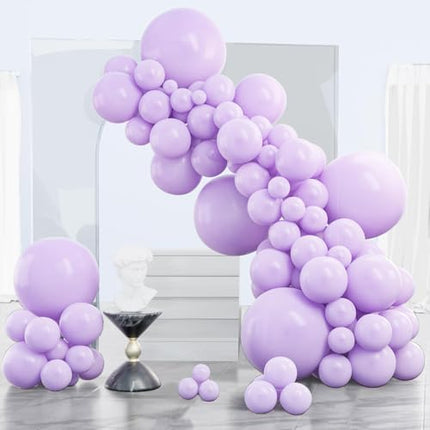 PartyWoo Black Balloons, 140 pcs Matte Black Balloons Different Sizes Pack of 5-18 Inch