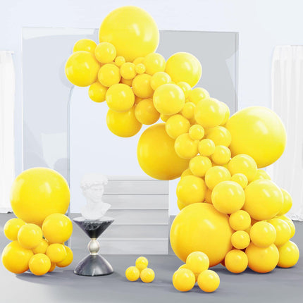 PartyWoo Black Balloons, 140 pcs Matte Black Balloons Different Sizes Pack of 5-18 Inch