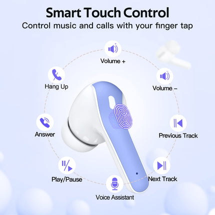 TAGRY Bluetooth Headphones True Wireless Earbuds 60H Playback