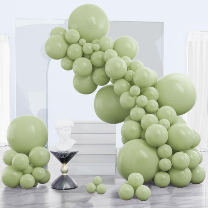 PartyWoo Black Balloons, 140 pcs Matte Black Balloons Different Sizes Pack of 5-18 Inch
