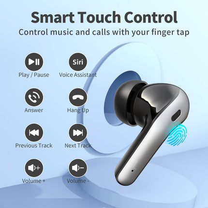 TAGRY Bluetooth Headphones True Wireless Earbuds 60H Playback