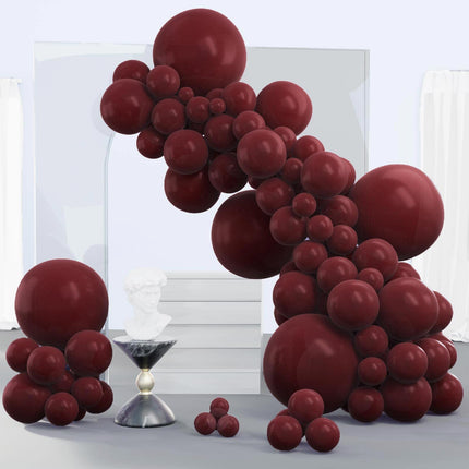 PartyWoo Black Balloons, 140 pcs Matte Black Balloons Different Sizes Pack of 5-18 Inch