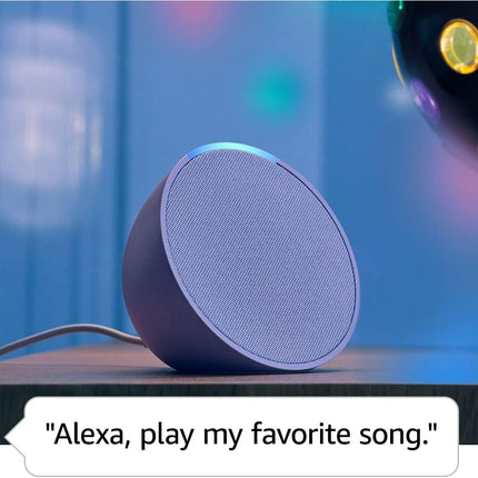 Amazon Echo Pop (newest model), Our smallest Alexa speaker, Fits in any room, Lavender Bloom