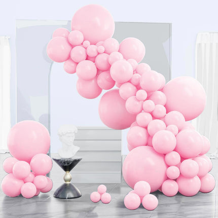 PartyWoo Black Balloons, 140 pcs Matte Black Balloons Different Sizes Pack of 5-18 Inch