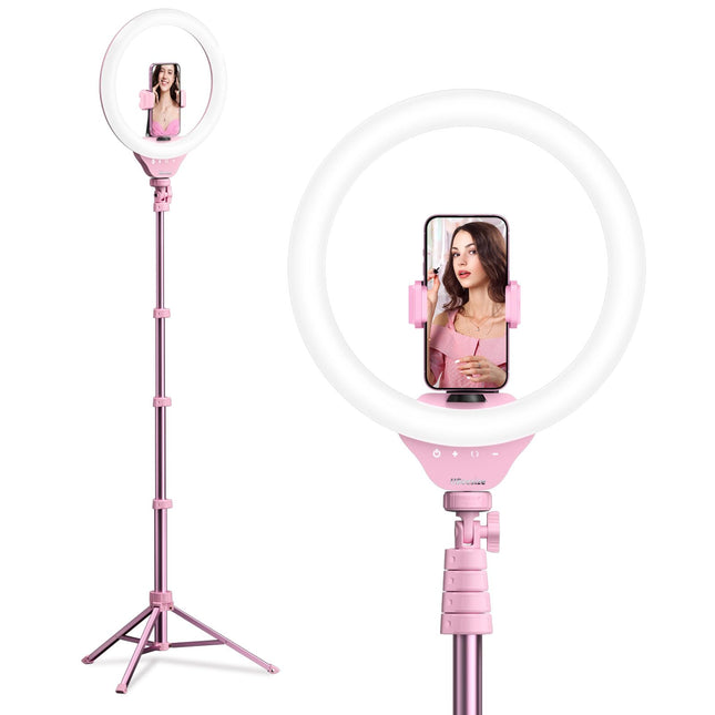 UBeesize 12'' Selfie Ring Light with 62’’ Tripod Stand for Video Recording