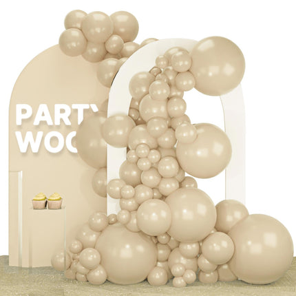 PartyWoo Black Balloons, 140 pcs Matte Black Balloons Different Sizes Pack of 5-18 Inch