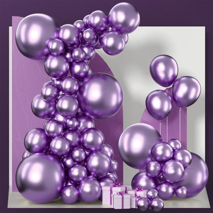 PartyWoo Black Balloons, 140 pcs Matte Black Balloons Different Sizes Pack of 5-18 Inch