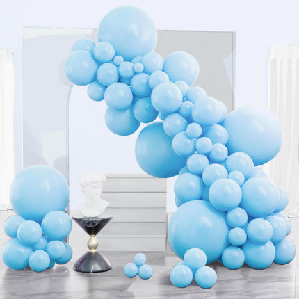 PartyWoo Black Balloons, 140 pcs Matte Black Balloons Different Sizes Pack of 5-18 Inch