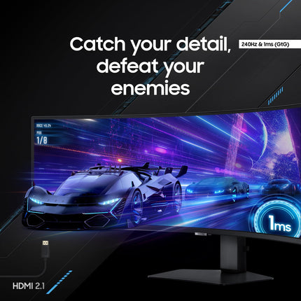 SAMSUNG 49” Odyssey G9 Series DQHD 1000R Curved Gaming Monitor