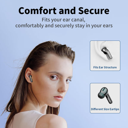 TAGRY Bluetooth Headphones True Wireless Earbuds 60H Playback