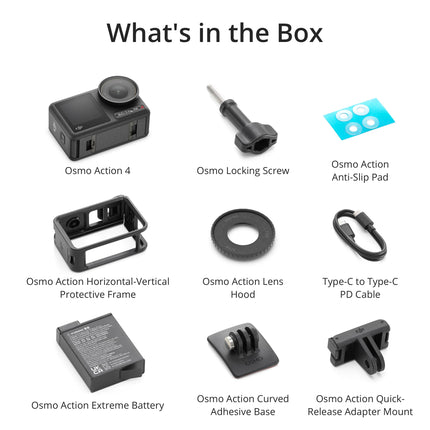 DJI Osmo Action 4 Essential Combo, 4K/120fps Waterproof Action Camera