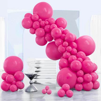 PartyWoo Black Balloons, 140 pcs Matte Black Balloons Different Sizes Pack of 5-18 Inch