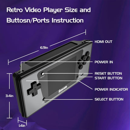 Retro Game Console for Sega Genesis Mega Drive Games