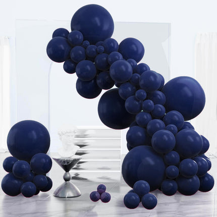 PartyWoo Black Balloons, 140 pcs Matte Black Balloons Different Sizes Pack of 5-18 Inch