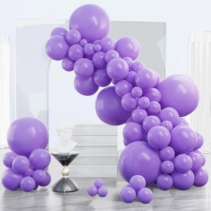 PartyWoo Black Balloons, 140 pcs Matte Black Balloons Different Sizes Pack of 5-18 Inch