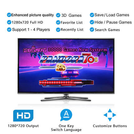 RegiisJoy [30000 Games in 1] Pandora's Box 70S Arcade Game Console