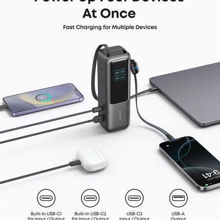 Anker Laptop Power Bank, 25,000mAh with Triple 100W USB-C