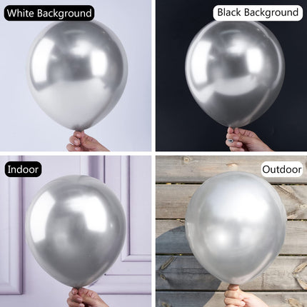 PartyWoo Black Balloons, 140 pcs Matte Black Balloons Different Sizes Pack of 5-18 Inch