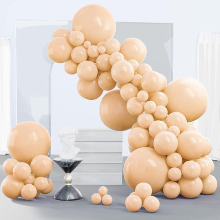 PartyWoo Black Balloons, 140 pcs Matte Black Balloons Different Sizes Pack of 5-18 Inch