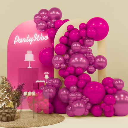 PartyWoo Black Balloons, 140 pcs Matte Black Balloons Different Sizes Pack of 5-18 Inch