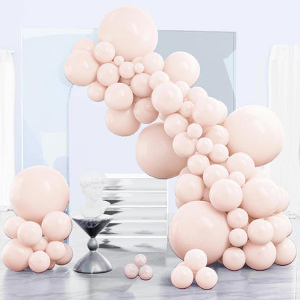 PartyWoo Black Balloons, 140 pcs Matte Black Balloons Different Sizes Pack of 5-18 Inch