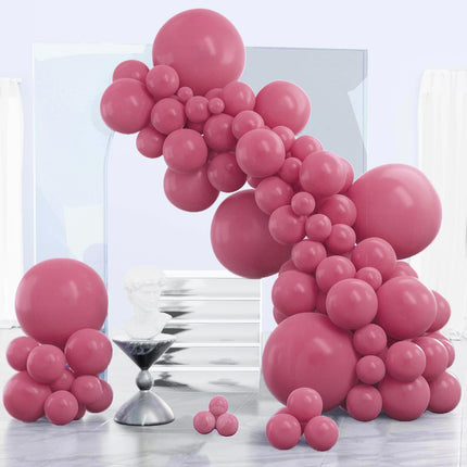PartyWoo Black Balloons, 140 pcs Matte Black Balloons Different Sizes Pack of 5-18 Inch