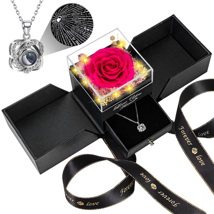 Preserved Black Real Rose-Eternal Flowers