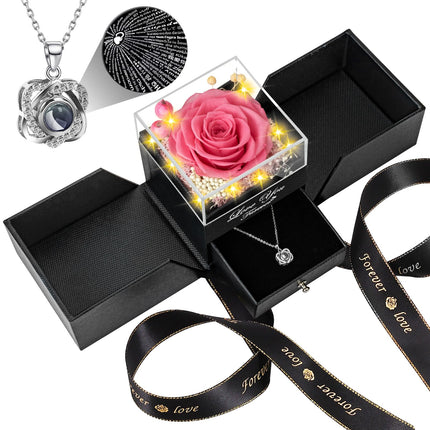 Preserved Black Real Rose-Eternal Flowers