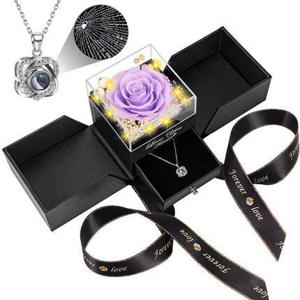Preserved Black Real Rose-Eternal Flowers