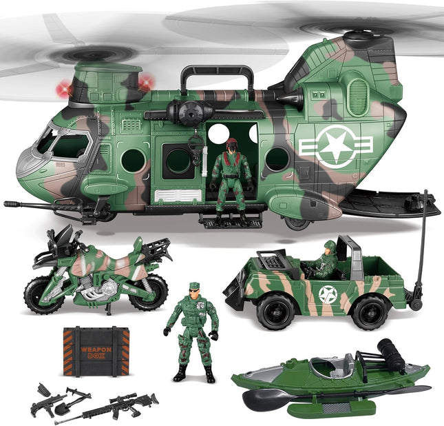 JOYIN 10-in-1 Military Helicopter Toys