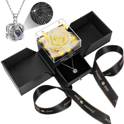 Preserved Black Real Rose-Eternal Flowers