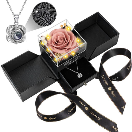 Preserved Black Real Rose-Eternal Flowers