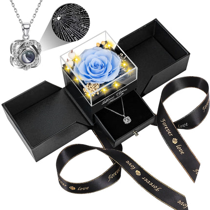 Preserved Black Real Rose-Eternal Flowers