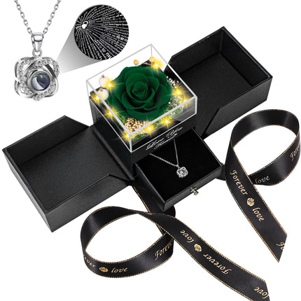 Preserved Black Real Rose-Eternal Flowers