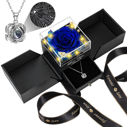 Preserved Black Real Rose-Eternal Flowers