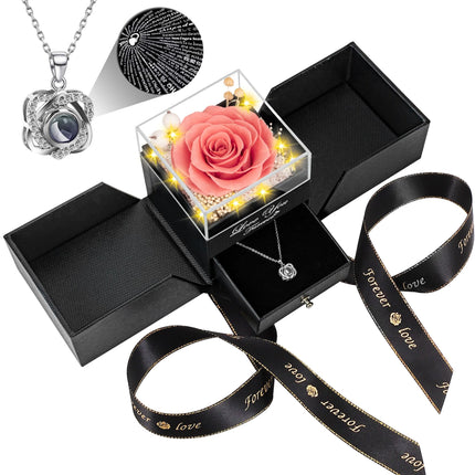 Preserved Black Real Rose-Eternal Flowers
