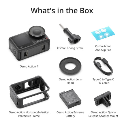 DJI Osmo Action 4 Essential Combo, 4K/120fps Waterproof Action Camera