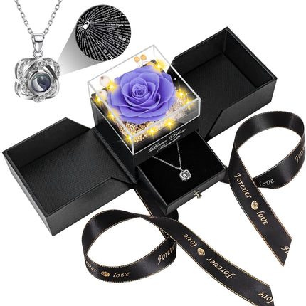 Preserved Black Real Rose-Eternal Flowers