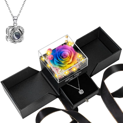 Preserved Black Real Rose-Eternal Flowers