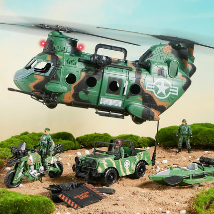 JOYIN 10-in-1 Military Helicopter Toys