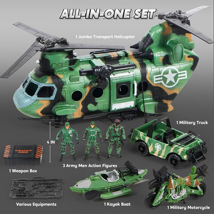 JOYIN 10-in-1 Military Helicopter Toys